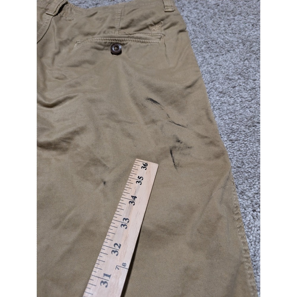 American Eagle Chino Shorts Mens 32 Khaki Tan Flat Front Cotton Casual Summer - Picture 8 of 9